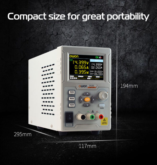 Zasilacz programowalny P4305 30V/5A 150W RS232, LCD 3,7 cali - obrazek 8