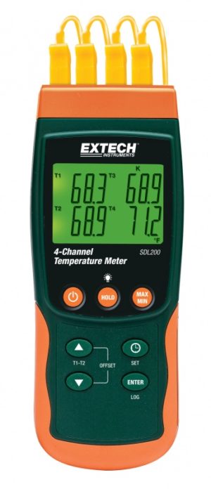 4-kanałowy termometr z rejestracją danych - Extech SDL200