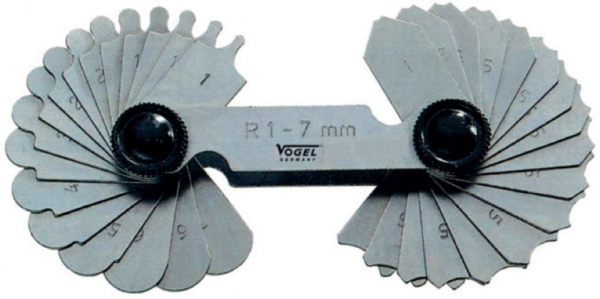 47 2115 Wzornik promieni kpl. 2x17 listków 1,0 - 7,0 mm, VOGEL