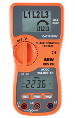 Tester kolejności faz z woltomierzem 885PR