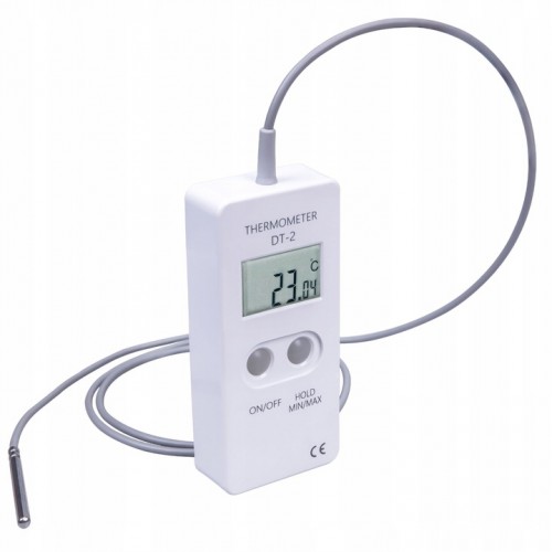 Termometr DT-2 z sondą ST05-S-50 na przewodzie silikonowym (1m) Termometr DT-2 z sondą ST05-S-50 na przewodzie silikonowym (1m)