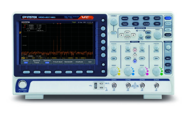 Oscyloskop cyfrowy wielofunkcyjny MDO-2074EX 4x70MHz; analizator widma 500MHz, generator funkcyjny 2x25MHz, multimetr, zasilacz