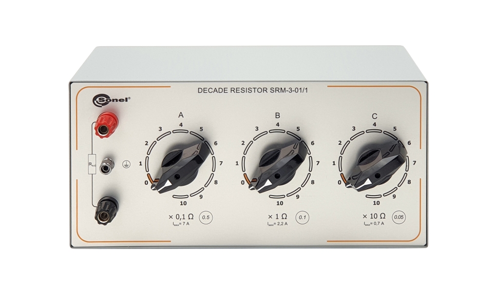 Dekada rezystancyjna manualna SRM-3-01/2 Dekada rezystancyjna manualna SRM-3-01/2