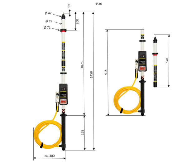 Wskaźnik napięcia 36 kV AC / 36 kV DC – Tietzsch MULTISAFE HS 36 - obrazek 5