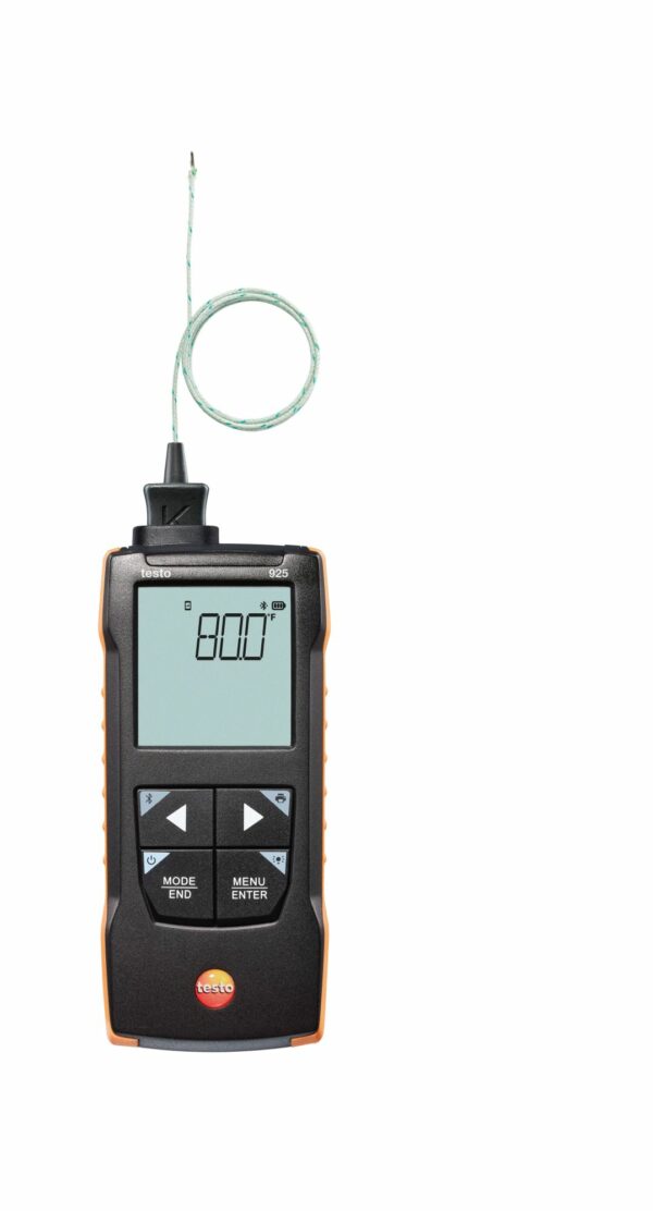 testo 925 - Przyrząd do pomiaru temperatury dla termopar typ K, współpracujący z aplikacją
