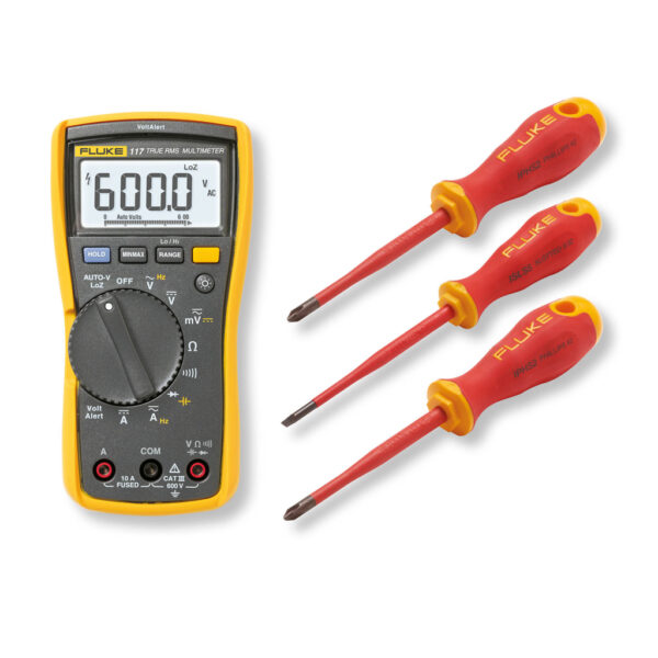 Fluke 117 multimetr z 3 wkrętakami izolowanymi