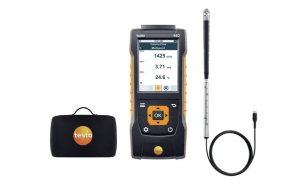 testo 440 - miernik wielofunkcyjny w zestawie z sondą wiatraczkową Ø100 mm z Bluetooth® Nr katalogowy 0563 4403