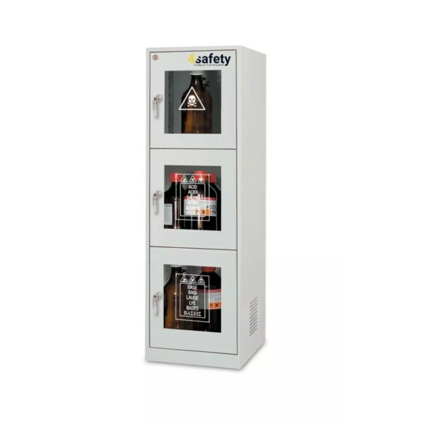 Szafa na chemikalia ECO COMBI EO104P/3C, 60x60x195H, 1 drzwi, 3 sektory - obrazek 2