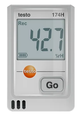 Mini rejestrator temperatury i wilgotności z USB-C testo 174 H – biały Nr katalogowy 0572 1741 01