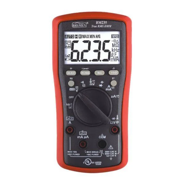 BM235 Multimetr TRMS (AC+DC) VFD EF 50kHz Temp. Brymen BM235 Multimetr TRMS (AC+DC) VFD EF 50kHz Temp. Brymen