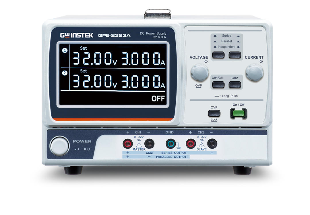Wielowyjściowy liniowy zasilacz DC serii GPE-X323A Wielowyjściowy liniowy zasilacz DC serii GPE-X323A