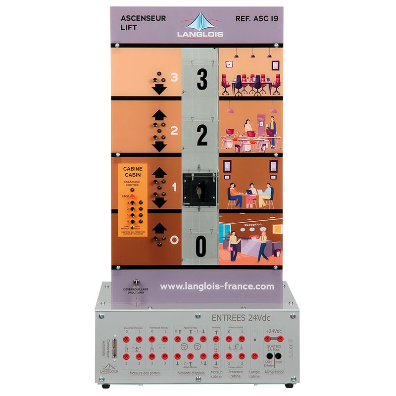 Model dydaktyczny windy (dźwigu) ASC19 Langlois Model dydaktyczny windy (dźwigu) ASC19 Langlois