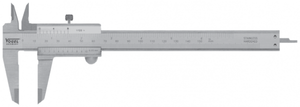 20 1036 Suwmiarka noniuszowa ze śruba blokującą DIN 862 DIN 862  0-200 mm / 0,02 mm, VOGEL