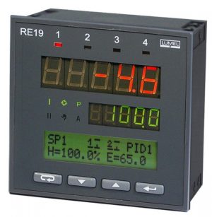 Regulator RE19 - 2 kanały pomiarowe - regulacja programowa