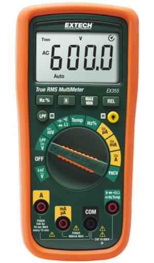 Multimetr True RMS z 12 funkcjami i filtrem dolnoprzepustowym - Extech EX355