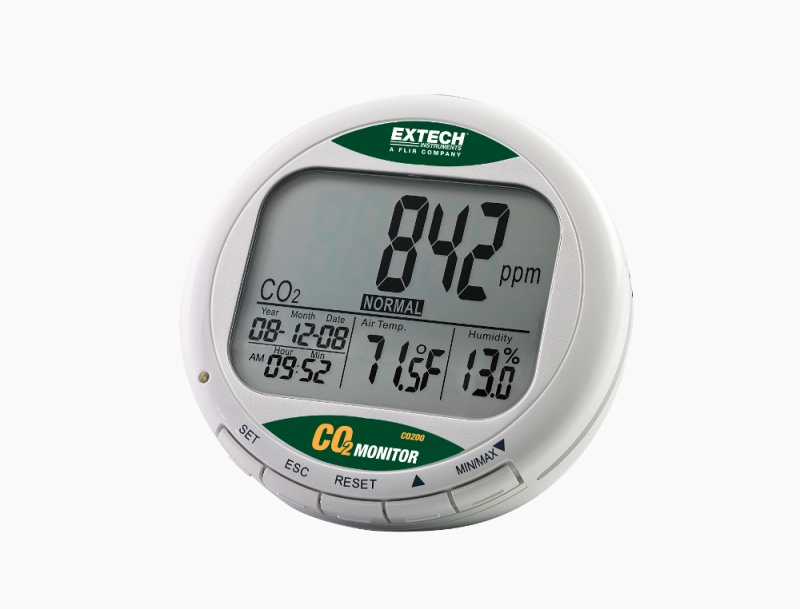 Monitor stężenia CO2/temperatury/wilgotności - Extech CO200 Monitor stężenia CO2/temperatury/wilgotności - Extech CO200
