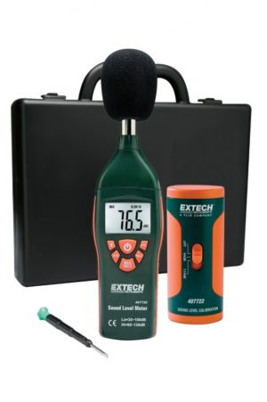 Zestaw miernik poziomu dźwięku + kalibrator - Extech 407732-KIT