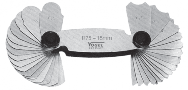 47 2117 Wzornik promieni kpl. 2x15 listków 15,5 - 25,0 mm, VOGEL