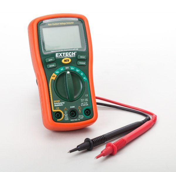 Mini multimetr z 8 funkcjami z bezkontaktowym detektorem napięcia - Extech EX320 - obrazek 2