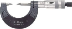 23 0065 Mikrometr z końcówkami stożkowymi 0-25 mm / 0,01 mm, VOGEL