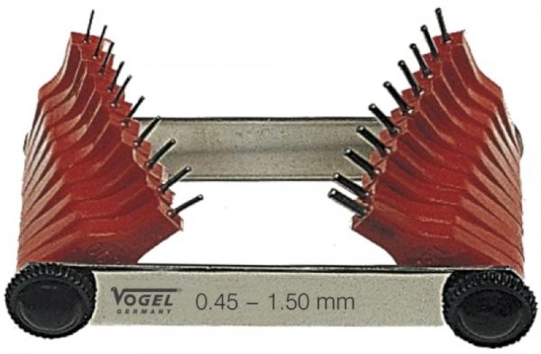 47 2201 Wzornik otworów kpl. 20 trzpieni pomiarowych 0,45 - 1,50 mm, VOGEL