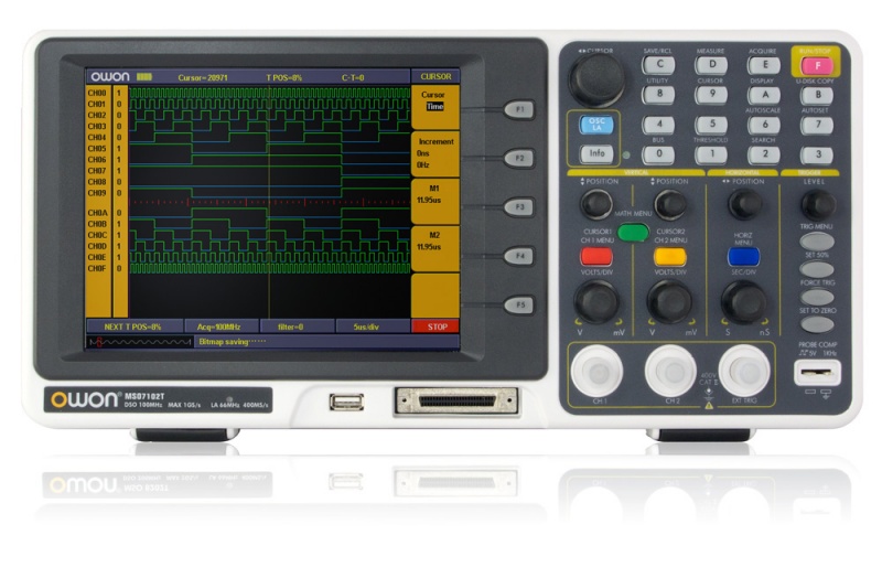 Oscyloskop cyfrowy MSO8202 (2x200MHz+16LOG) 2GSa/s Pamięć 2M Oscyloskop cyfrowy MSO8202 (2x200MHz+16LOG) 2GSa/s Pamięć 2M