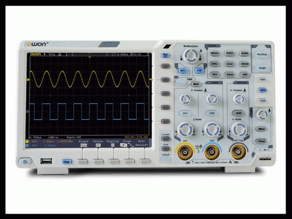 Oscyloskop XDS3102 2x100MHz, 40M, VGA +DEK/TRIG CAN I2C +multimetr+generator 2x25MHz+WIFI - obrazek 2