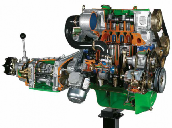 VB 6070 TYLNY NAPĘD SILNIK TURBO DIESEL ZE SKRZYNIĄ BIEGOW (na stojaku na kółkach) ? elektryczny