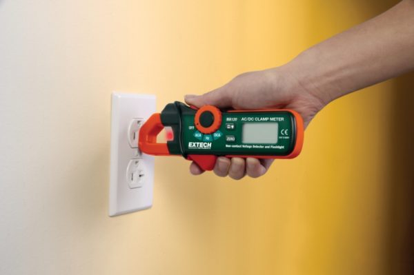 Miernik cęgowy mini 200A AC/DC z detektorem napięcia - Extech MA120 - obrazek 2