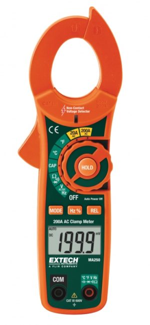 Miernik cęgowy 200A AC z bezkontaktowym detektorem napięcia - Extech MA250