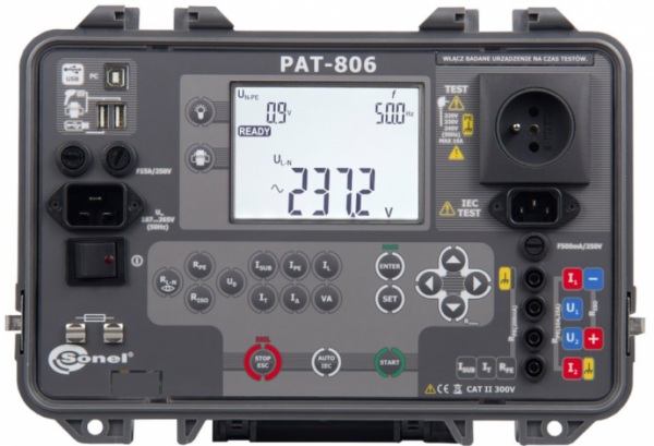 Miernik bezpieczeństwa sprzętu elektrycznego i urządzeń spawalniczych PAT-806 - obrazek 2