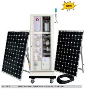 Zestaw ćwiczeniowy SOL-3 Panel słoneczny z jednostką sterująca (odizolowane od sieci zewnetrznej)