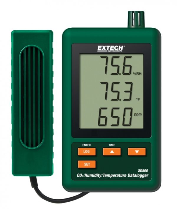 Rejestrator/datalogger stężenia CO2/wilgotności/temperatury - Extech SD800