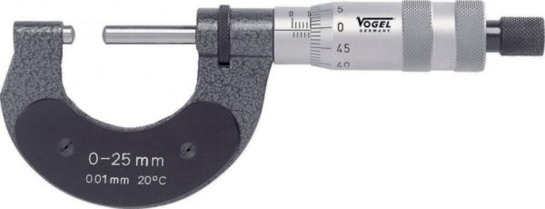 23 2910 Mikrometr zewnętrzny 0-25mm / 0,01 mm DIN 863, VOGEL - obrazek 3