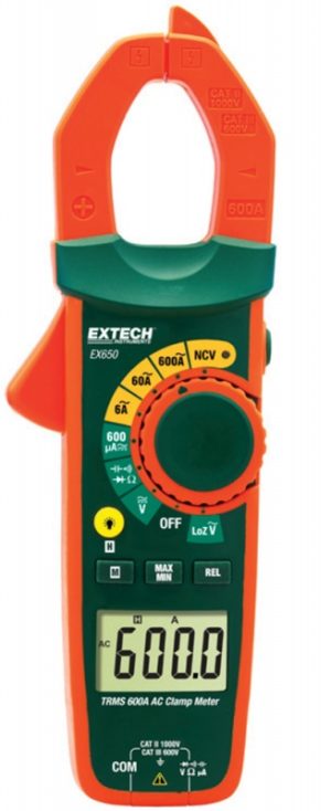 Miernik cęgowy 600A AC True RMS - Extech EX650