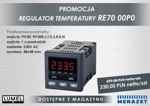 Regulator RE70 - 1 wyjście - standard 48 x 48mm - obrazek 2