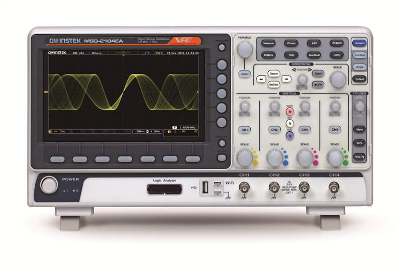 Oscyloskop cyfrowy MSO-2104EA 16-kanałowy LA, 100MHz, 4-kanałowy, 2-kanałowy AFG 25MHz Oscyloskop cyfrowy MSO-2104EA 16-kanałowy LA, 100MHz, 4-kanałowy, 2-kanałowy AFG 25MHz