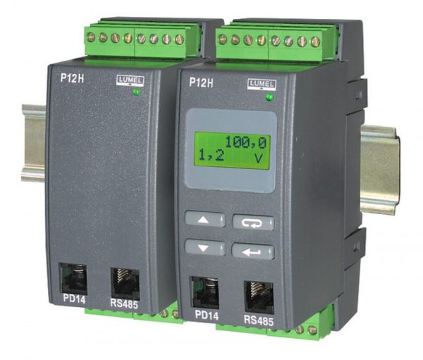 Programowalny przetwornik napięcia i prądu stałego z wyjściem analogowym, przekaźnikowym i cyfrowym RS-485 - P12H