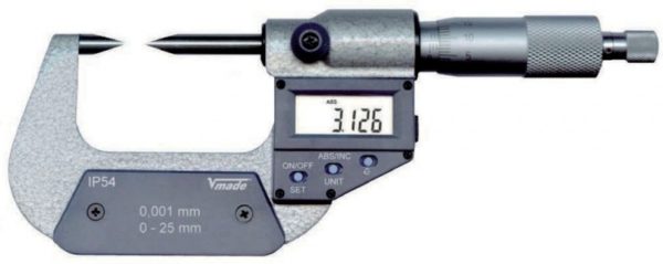 23 2971 IP54 Mikrometr cyfrowy 0-25 mm / 0,001 mm. VOGEL