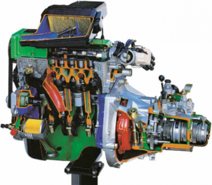 VB 5220 C FIAT SILNIK BENZYNOWY Z GAŹNIKIEM + SKRZYNIA BIEGÓW (na stojaku na kółkach) - elektryczny
