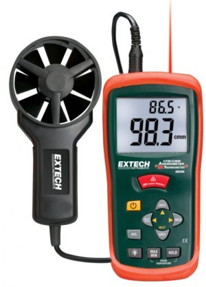 Mini termoanemometr CFM/CMM z pirometrem – Extech AN200