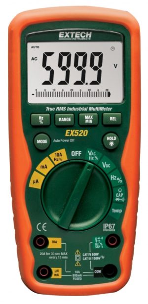 Przemysłowy multimetr True RMS z 11 funkcjami - Extech EX520
