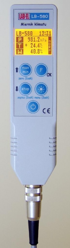 Miernik klimatu LB-580: barometr, anemometr, termometr, higrometr, 500...1100hPa