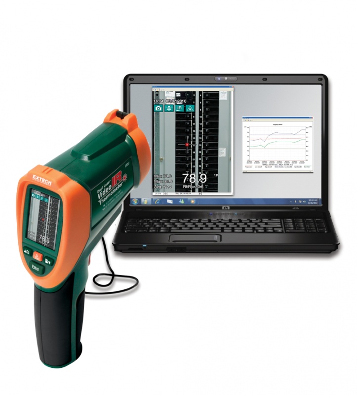 Pirometr (-50 do 2200°C, 50:1) z wbudowaną kamerą - Extech VIR50 Pirometr (-50 do 2200°C, 50:1) z wbudowaną kamerą - Extech VIR50