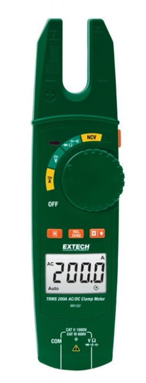 Widełkowy miernik cęgowy True RMS 200A AC/DC - Extech MA160
