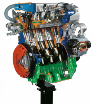 VB 6015 FIAT / ALFA ROMEO 8 ZAWOROWY SILNIK Z TURBO DIESEL COMMON-RAIL (na stojaku na kółkach) - elektryczny