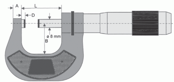 23 1330 Mikrometr zewnętrzny 0-25 mm / 0,01 mm DIN 863, VOGEL - obrazek 2