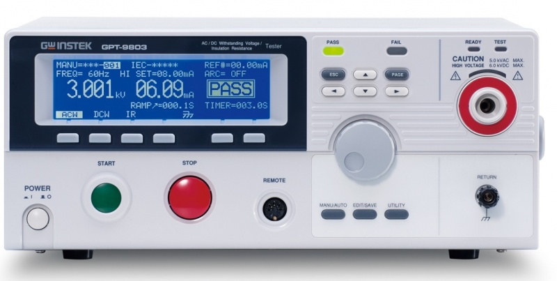 Tester wytrzymałości izolacji elektrycznej AC GPT-9801 Tester wytrzymałości izolacji elektrycznej AC GPT-9801