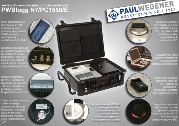 Elektroniczny system pomiaru i rejestracji danych PWBlogg N7/PC1550/E - obrazek 2