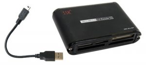 Zewnętrzny czytnik kart pamięci z przewodem USB
